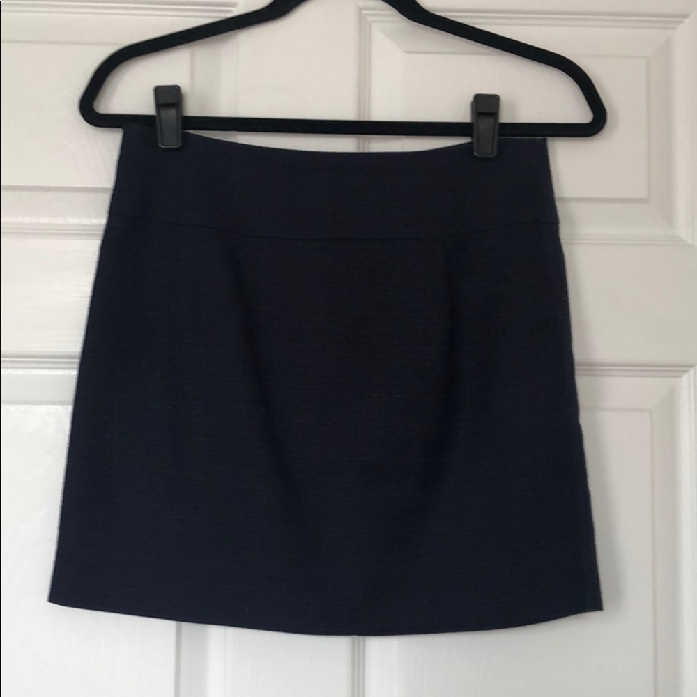 JCrew Navy Textured Mini Skirt